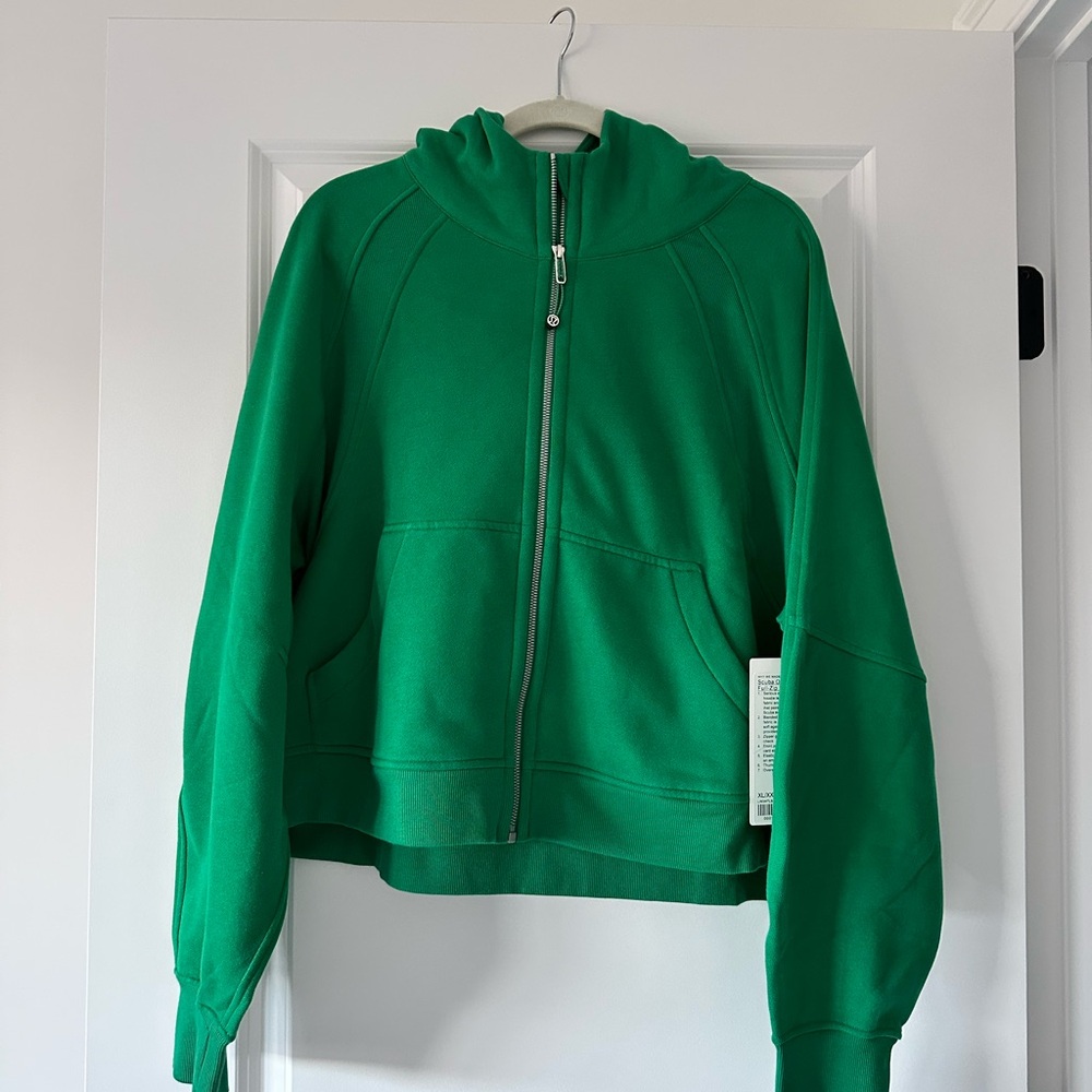 NWT lululemon athletica Green Zip-Up Hoodie